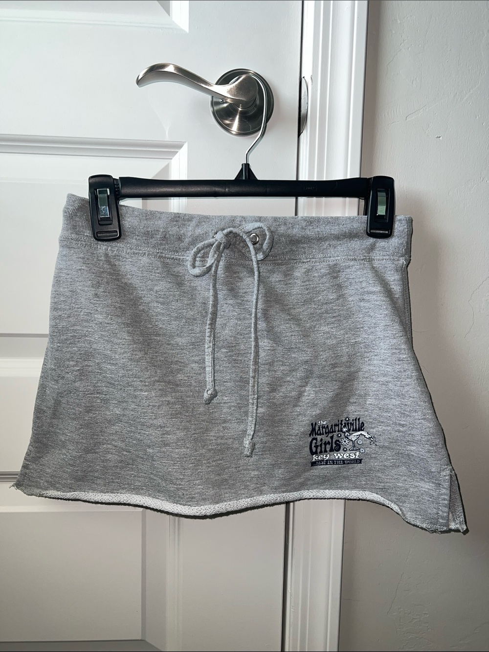 VINTAGE 90s Margaritaville Girls Key West Gray Drawstring Sweat Skirt